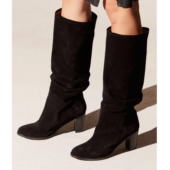 Free People Tennison Tall Boot Size 37 Black - Picture 1 of 8